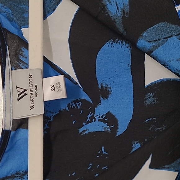 Worthington 2x floral sleeveless top - Picture 3 of 7